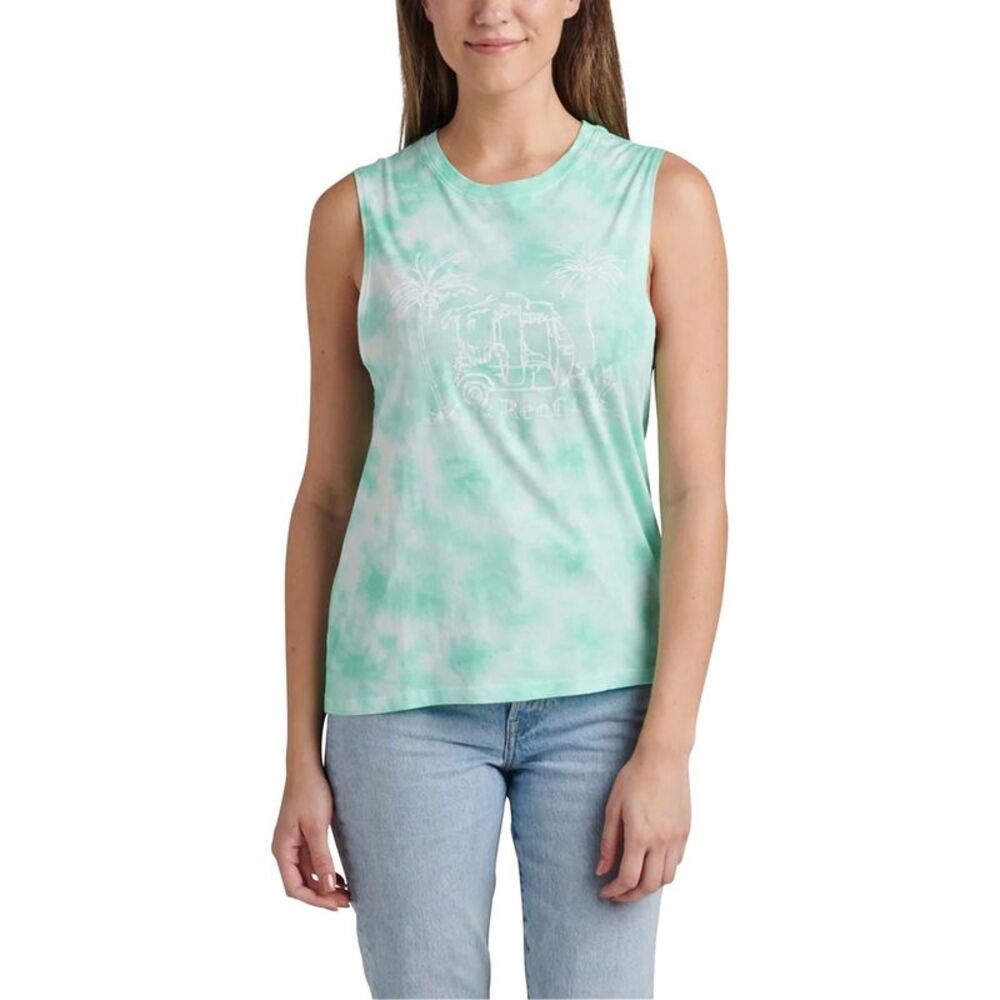 Reef Womens Ceylon Muscle Tank Top, Green, M, DM